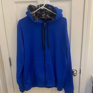 Old Navy Blue Active Full-Zip Hoodie with Printed Hood Lining